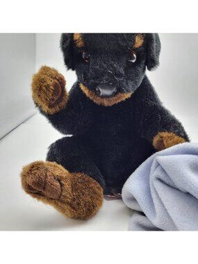 Adorable Douglas Cuddle Toy Rottweiler puppy Dog with blanket plush lovey toy